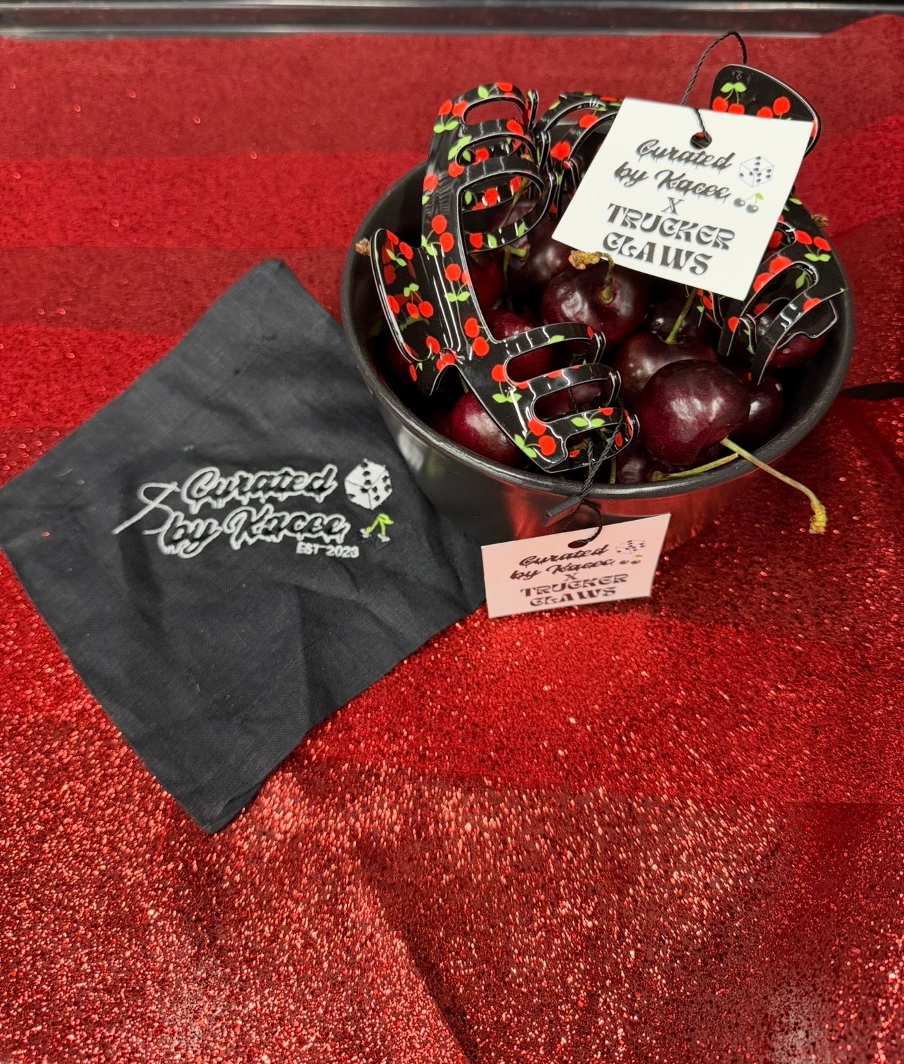 Cherry Bomb Trucker Claw Clip