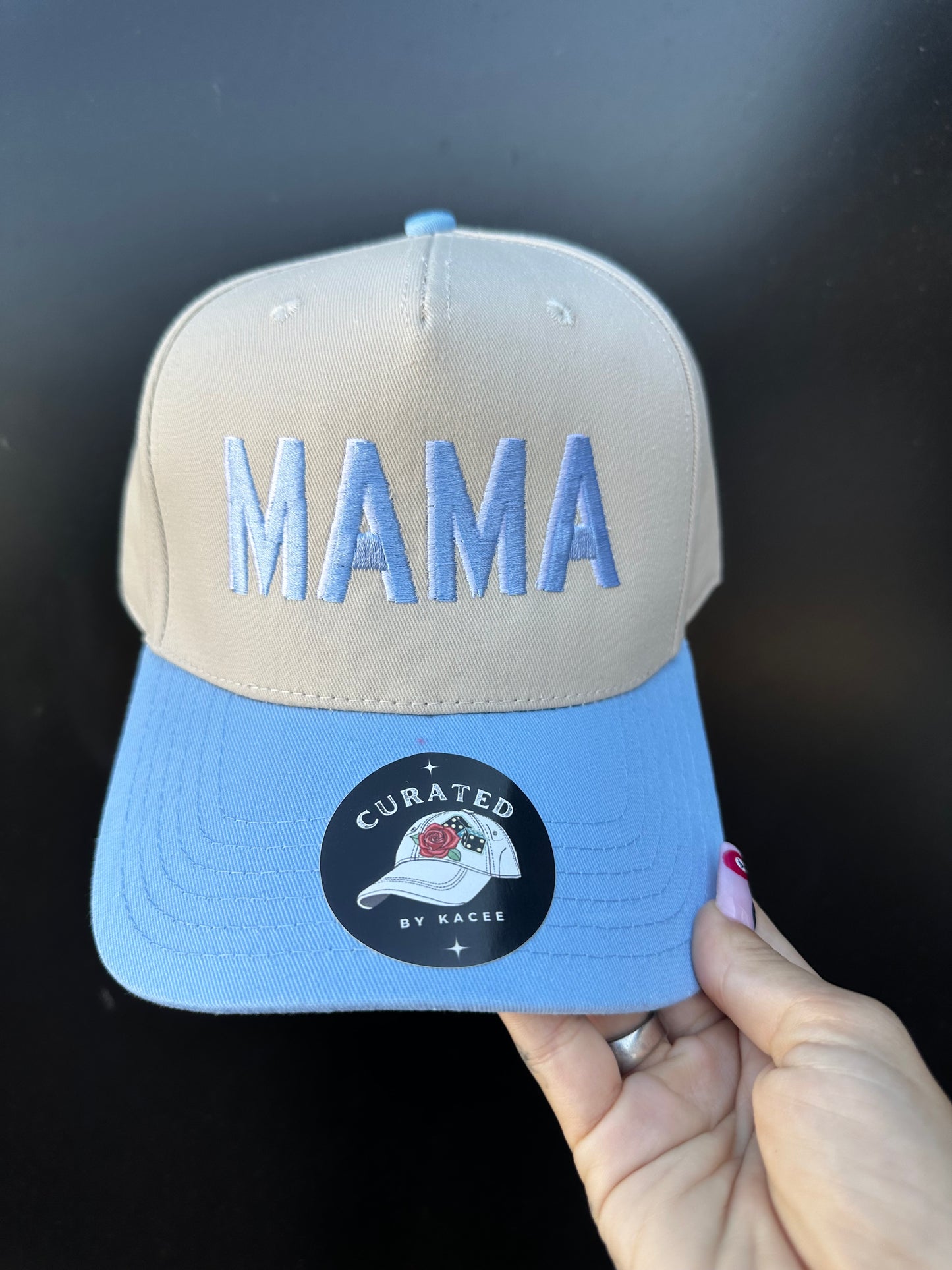 Blue Mama Embroidered Hat